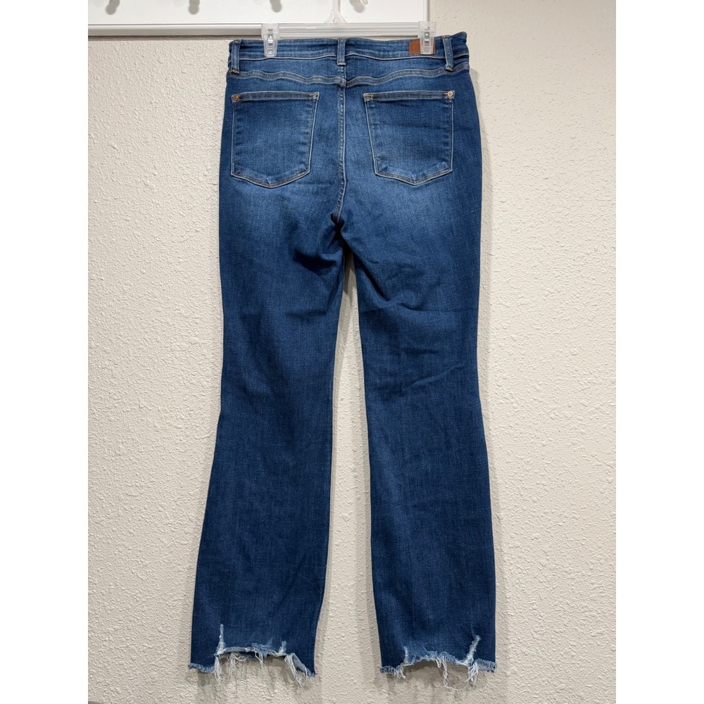 Judy Blue Daisy Raw Hem Bootcut Jeans Sz 31 Stretch Western Y2K Coastal Cowgirl - Picture 7 of 11